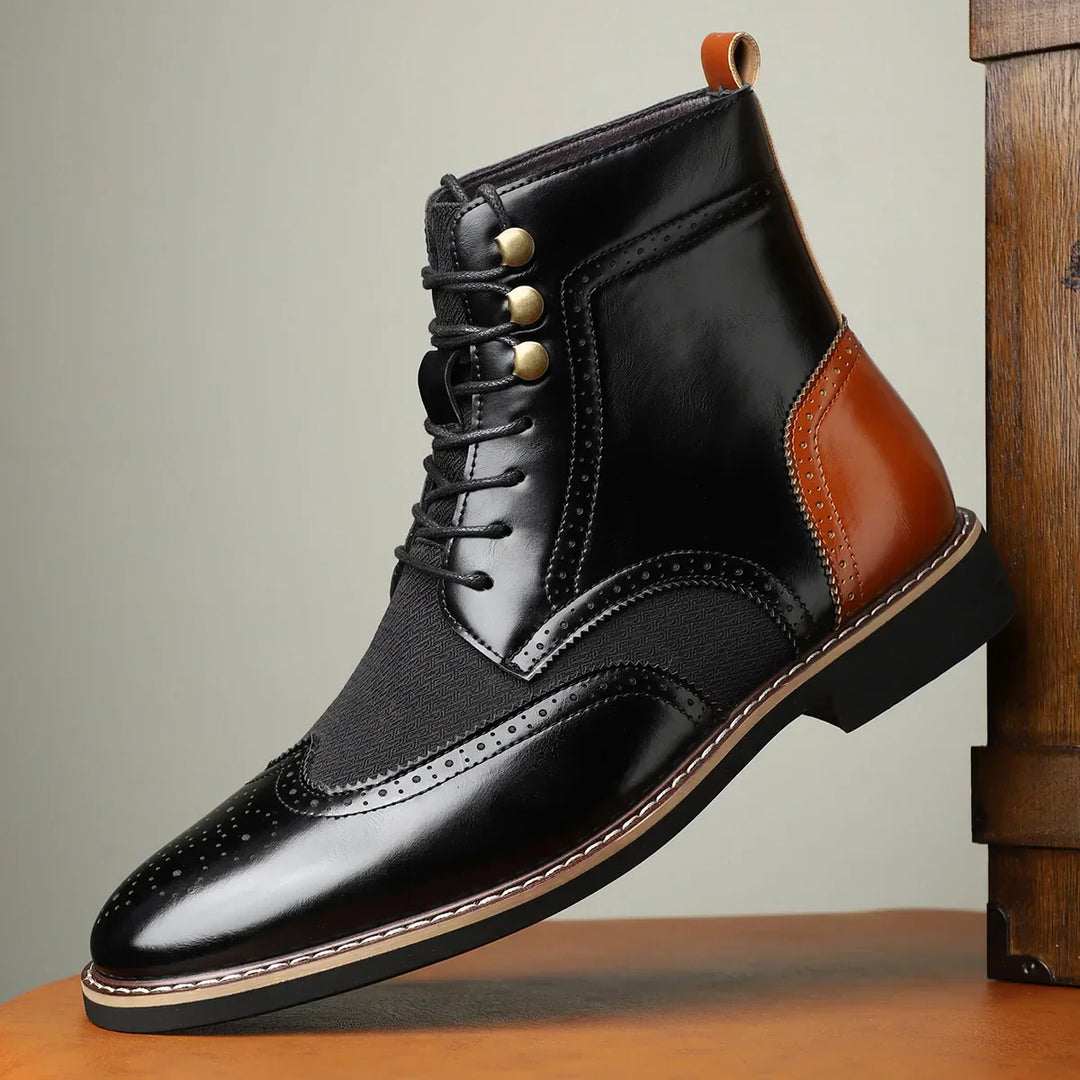 Brogue Detail Ankle Boots