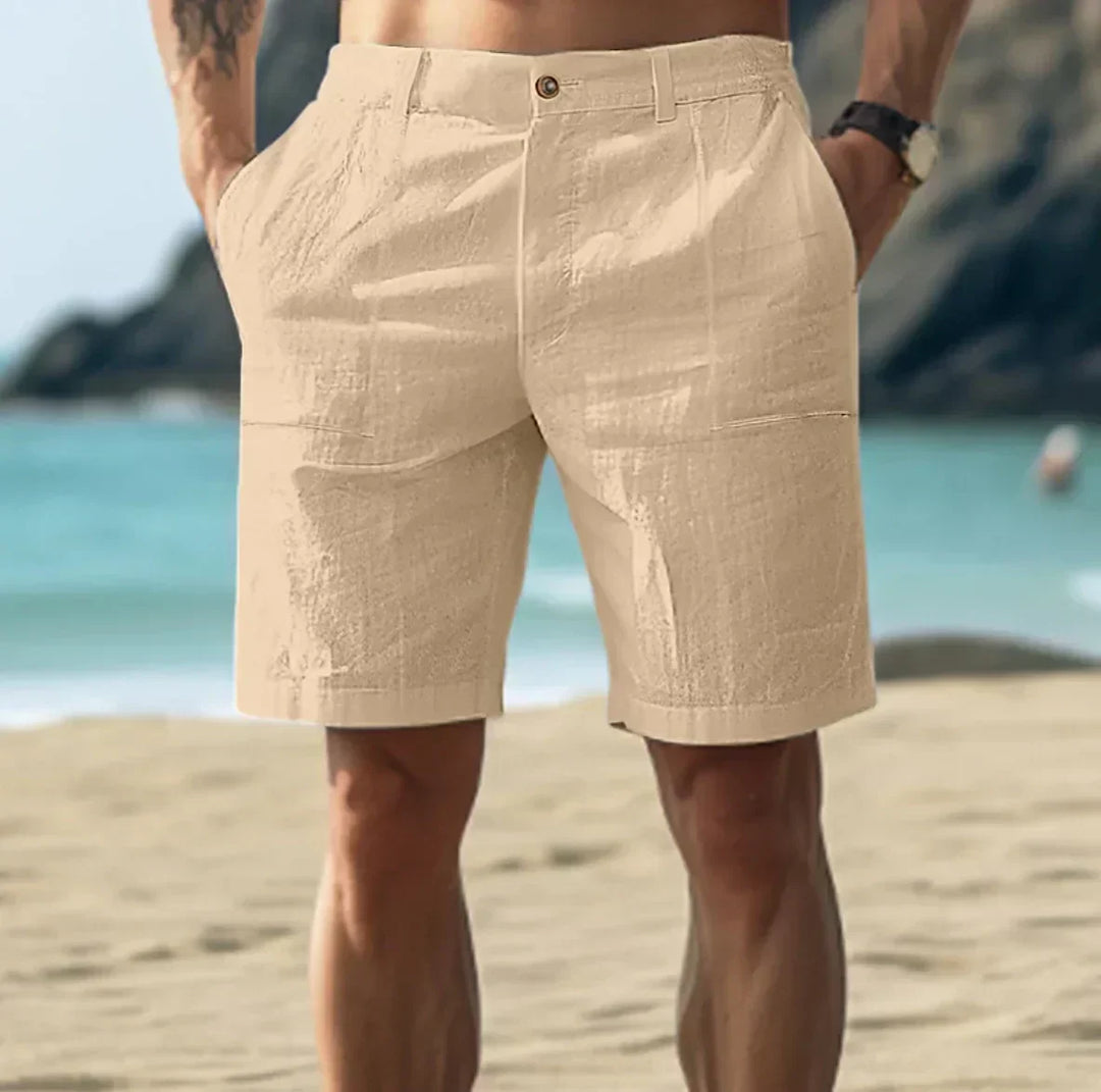 Linen-Look Summer Shorts with Pockets