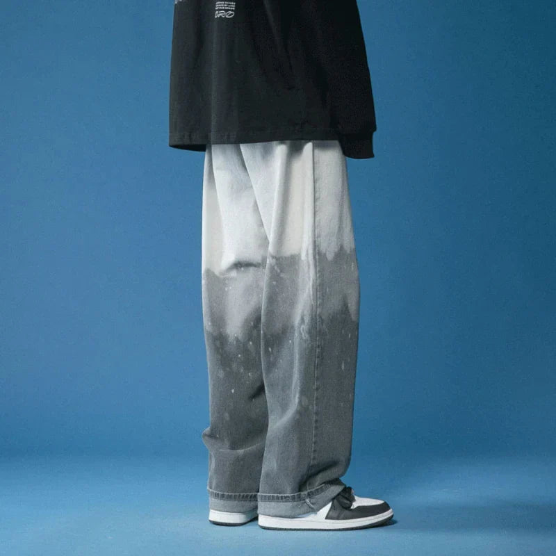 Faded Five-Pocket Denim-Look Jeans