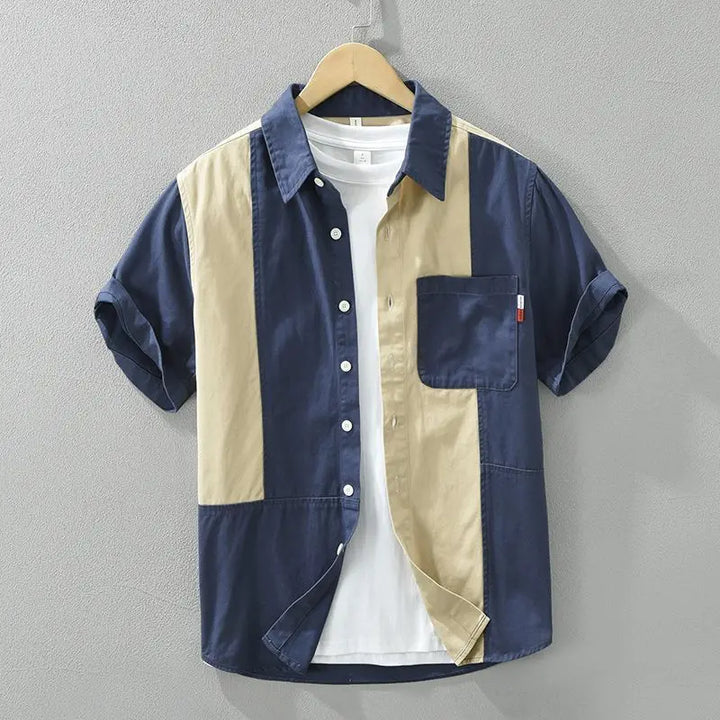 Navy Sand Colorblock Shirt