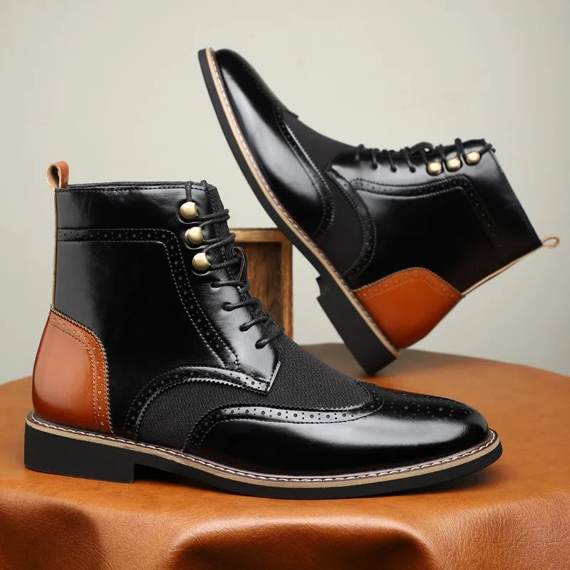 Brogue Detail Ankle Boots