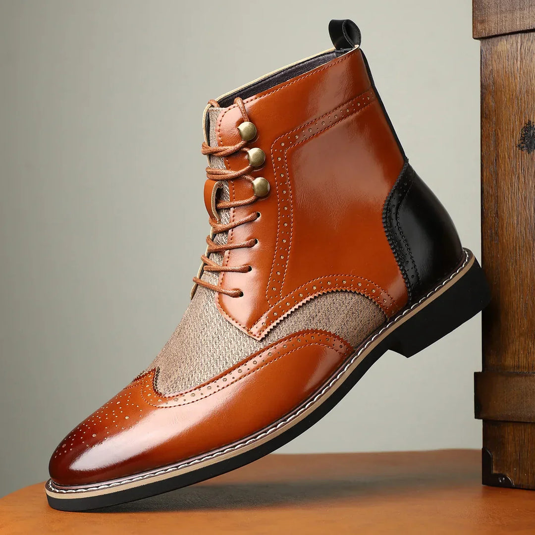 Brogue Detail Ankle Boots