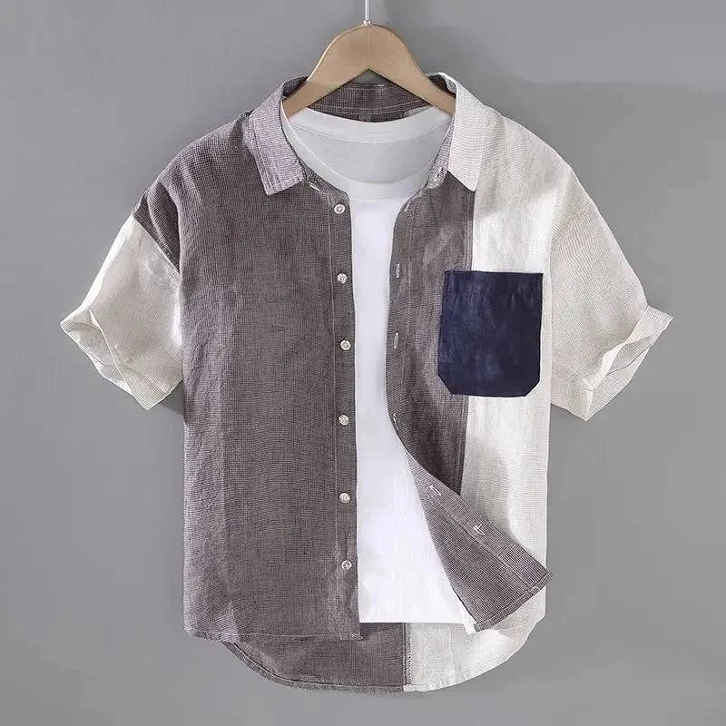 Colorblock Short-Sleeve Shirt