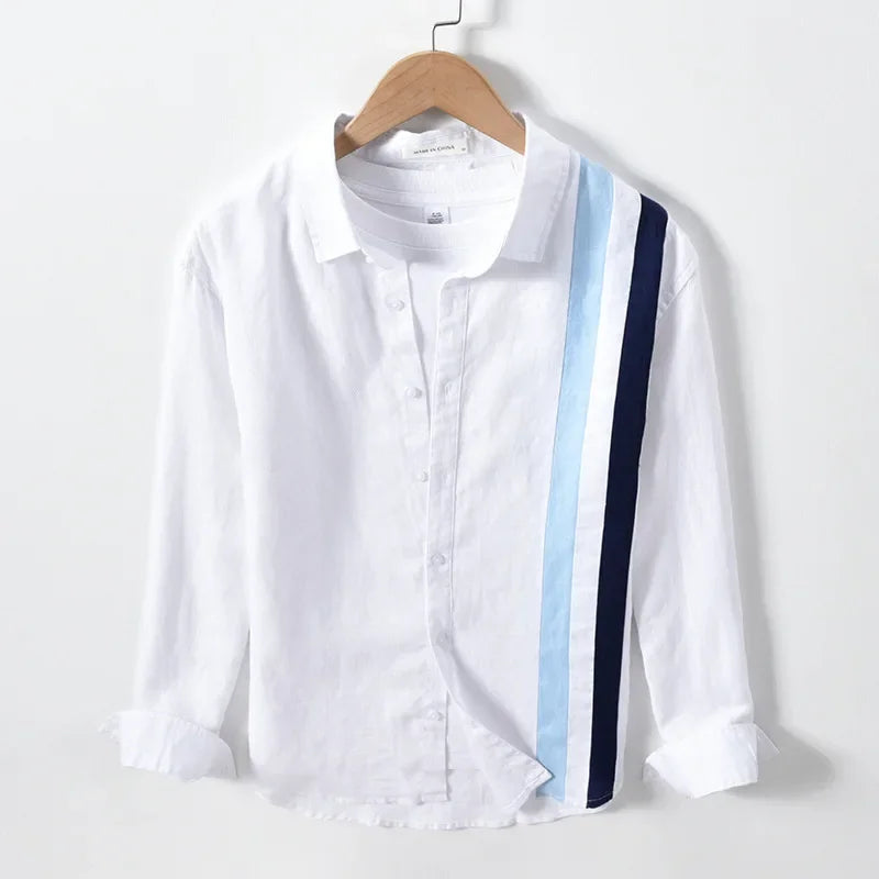Vertical Panel Button-Down Shirt