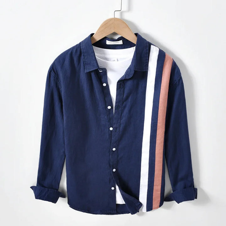Vertical Panel Button-Down Shirt