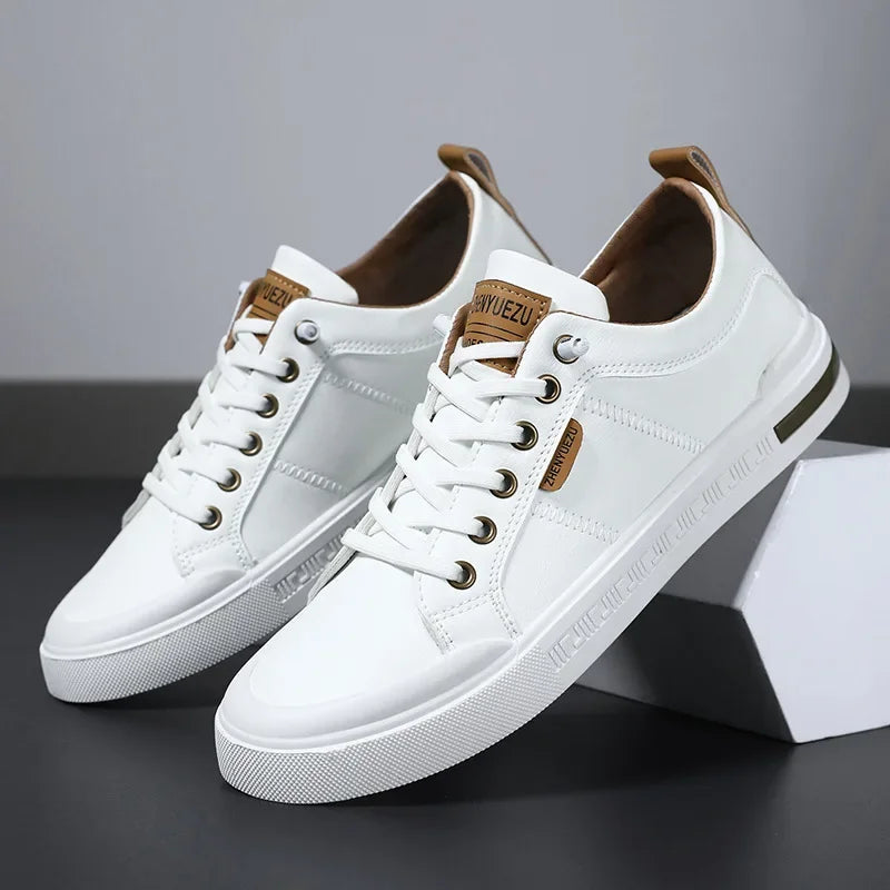 Two-Tone Lace-Up Sneakers