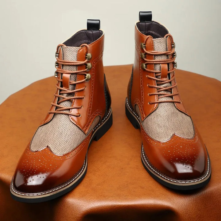 Brogue Detail Ankle Boots
