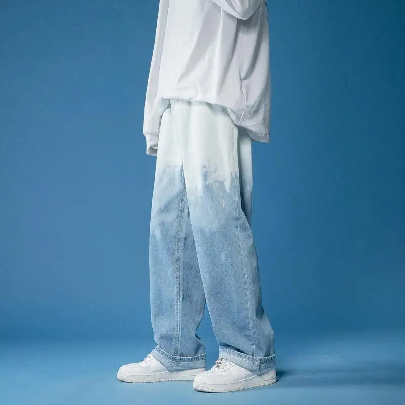 Faded Five-Pocket Denim-Look Jeans