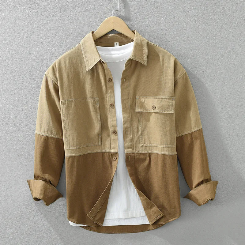 Two-Tone Utility Overshirt