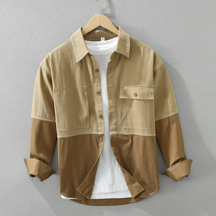 Two-Tone Utility Overshirt