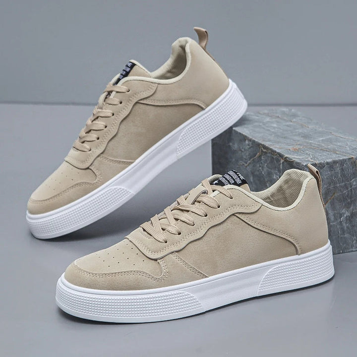 Brushed-Finish Court Sneakers