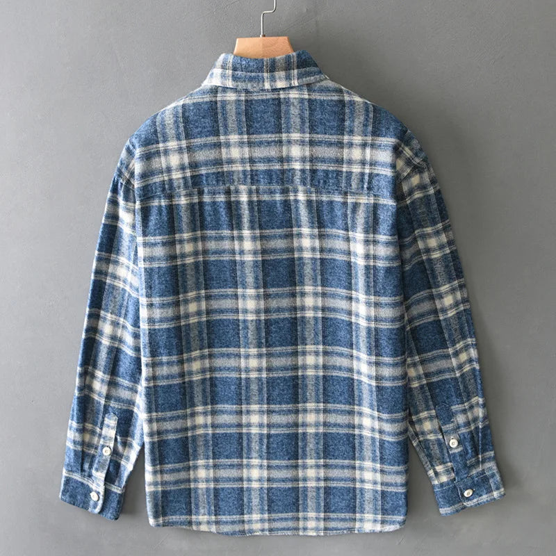 Plaid Shirt with Contrast Pocket