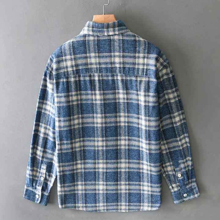 Plaid Shirt with Contrast Pocket