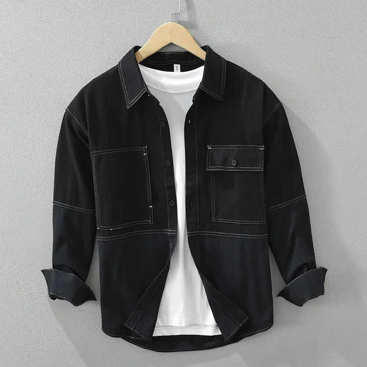 Two-Tone Utility Overshirt