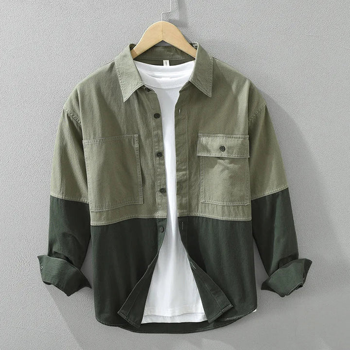 Two-Tone Utility Overshirt