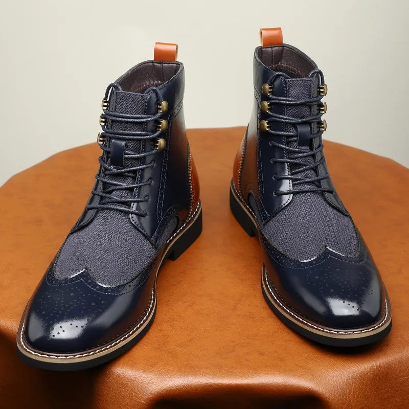 Brogue Detail Ankle Boots