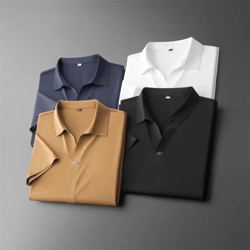 Polo Shirt and Straight Leg Trousers Set