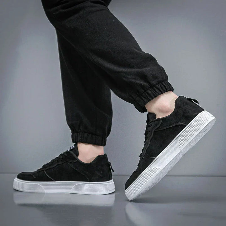 Brushed-Finish Court Sneakers