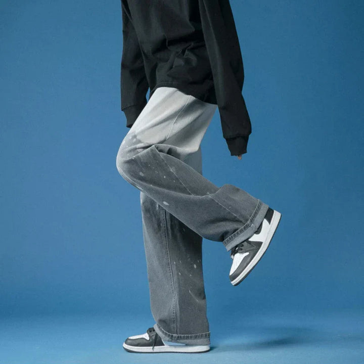 Faded Five-Pocket Denim-Look Jeans