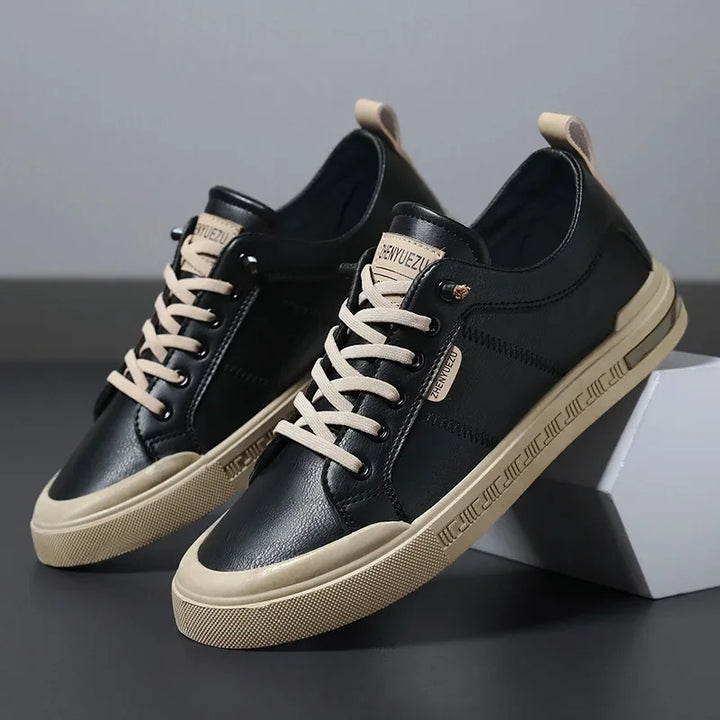Two-Tone Lace-Up Sneakers