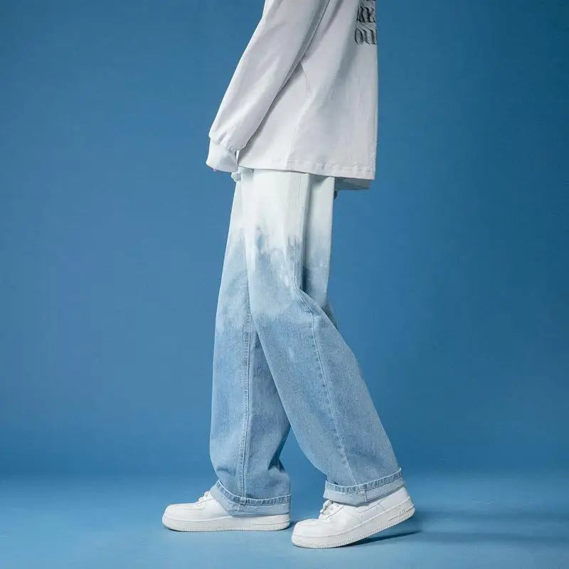 Faded Five-Pocket Denim-Look Jeans