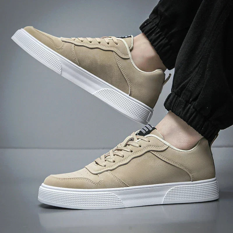 Brushed-Finish Court Sneakers