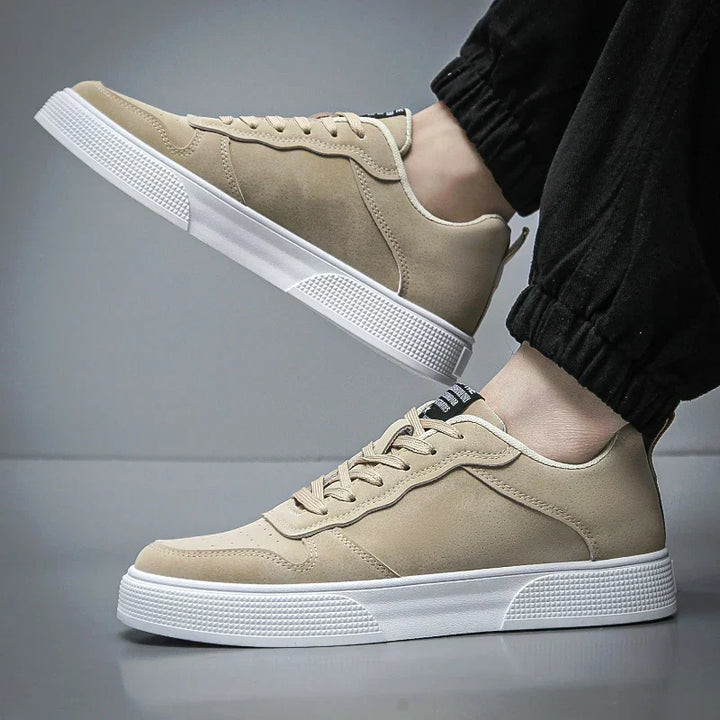 Brushed-Finish Court Sneakers