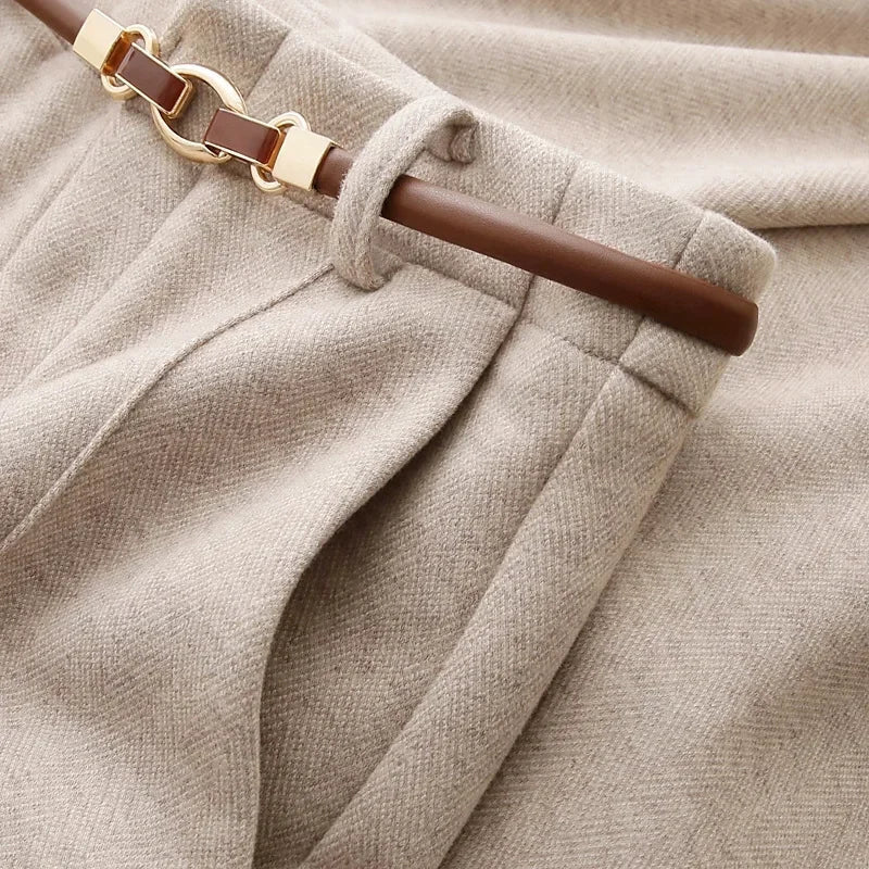 Structured Straight-Leg Trousers