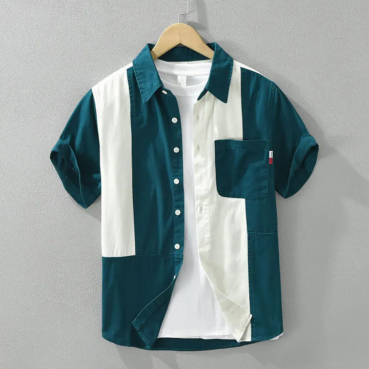 Navy Sand Colorblock Shirt