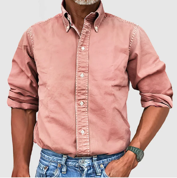 Vintage-Wash Half Sleeve Shirt