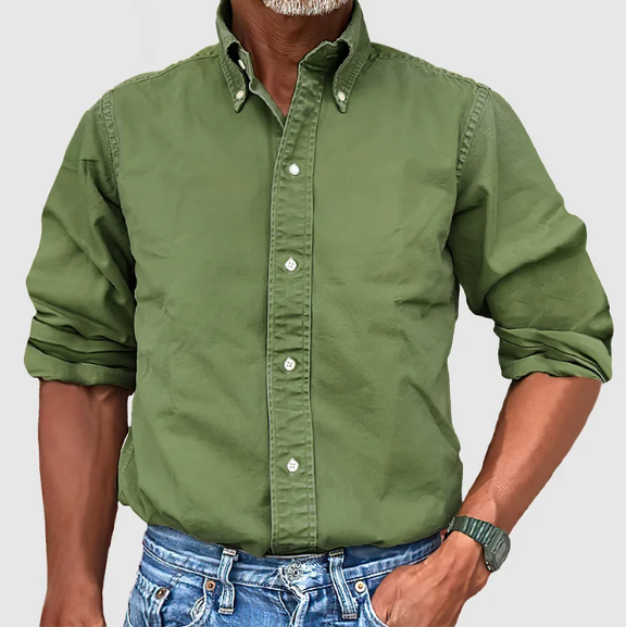 Vintage-Wash Half Sleeve Shirt