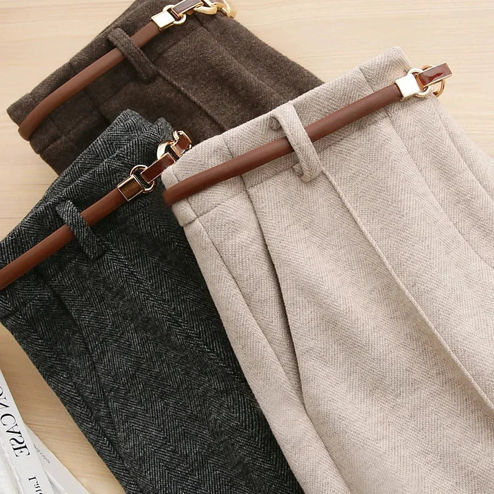 Structured Straight-Leg Trousers