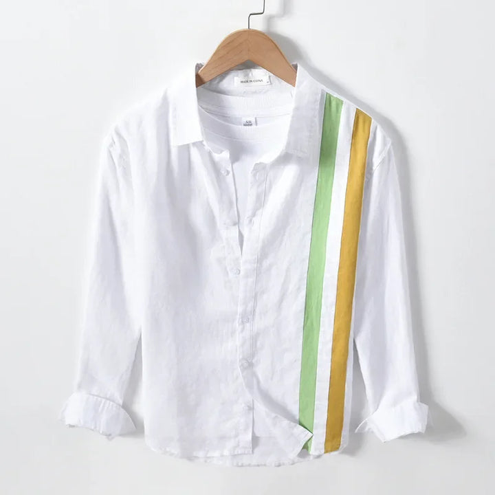 Vertical Panel Button-Down Shirt