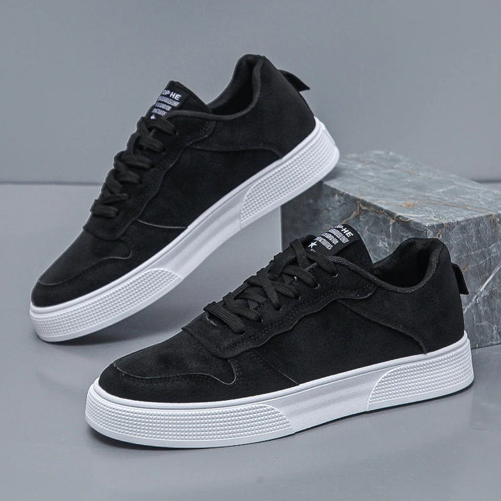 Brushed-Finish Court Sneakers