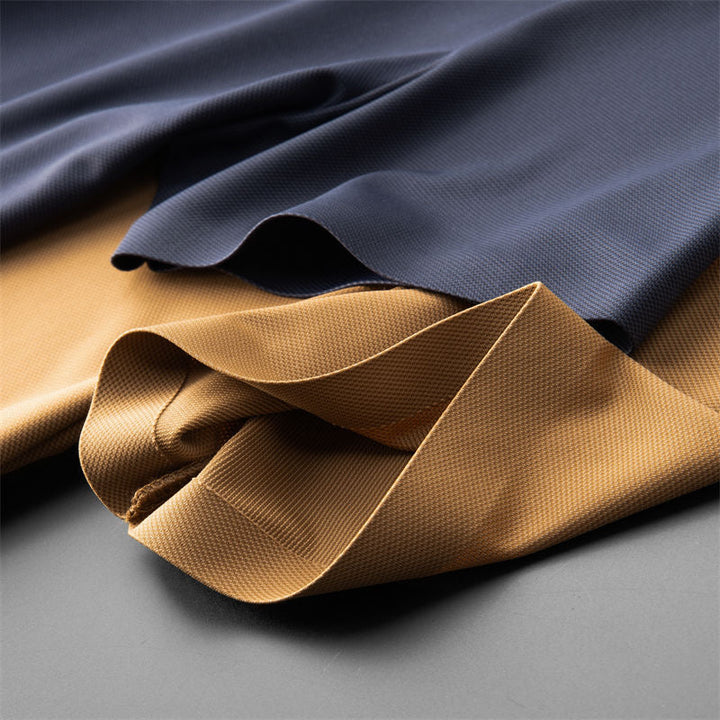 Short Sleeve Polo Shirt and Elastic Waist Trousers Set