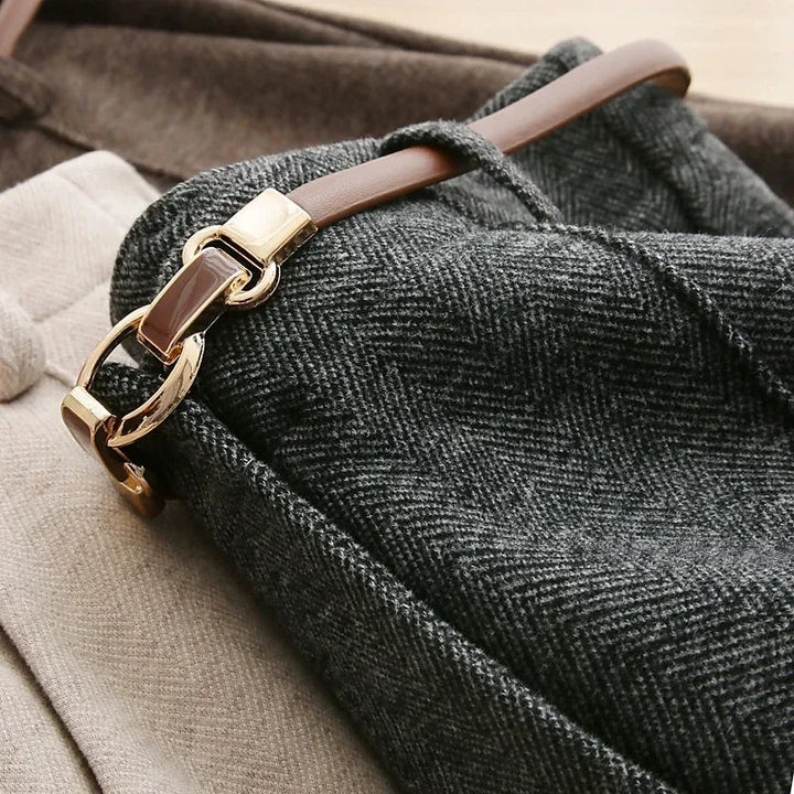 Structured Straight-Leg Trousers