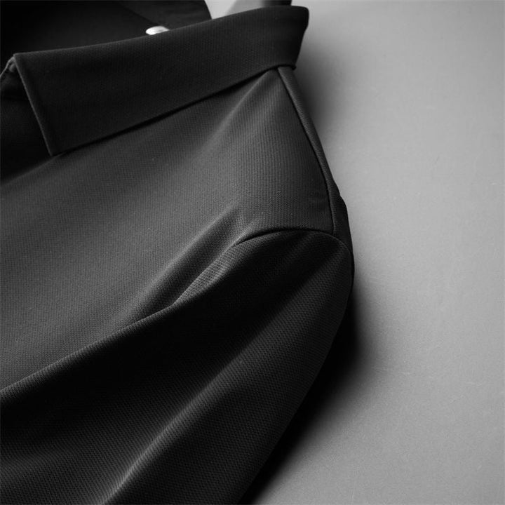 Short Sleeve Polo Shirt and Elastic Waist Trousers Set