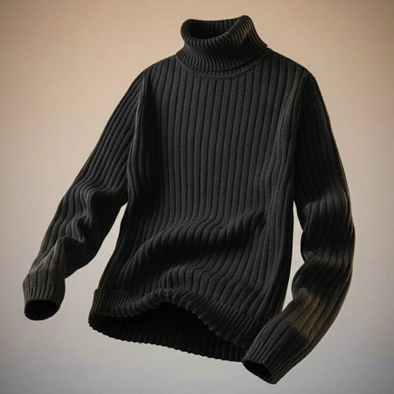 Men’s Ribbed knit-blend Turtleneck