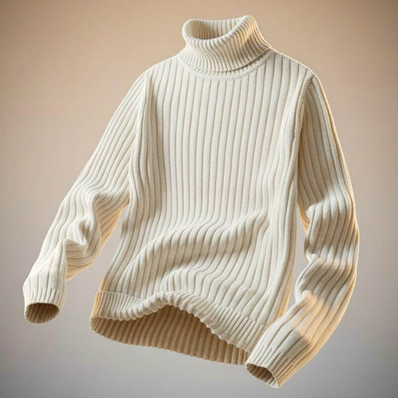 Men’s Ribbed knit-blend Turtleneck