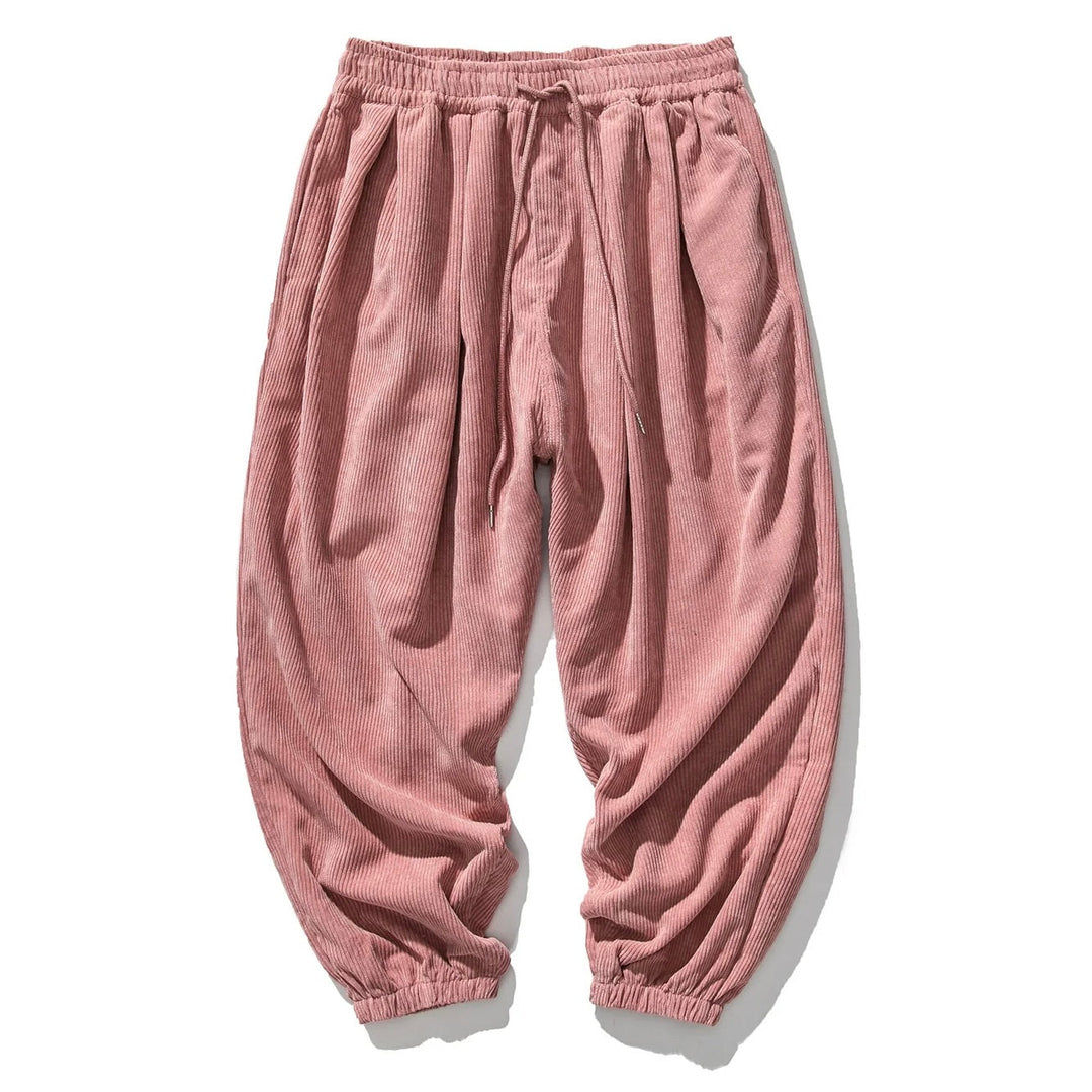 Wide-Wale Corduroy-Look Trousers