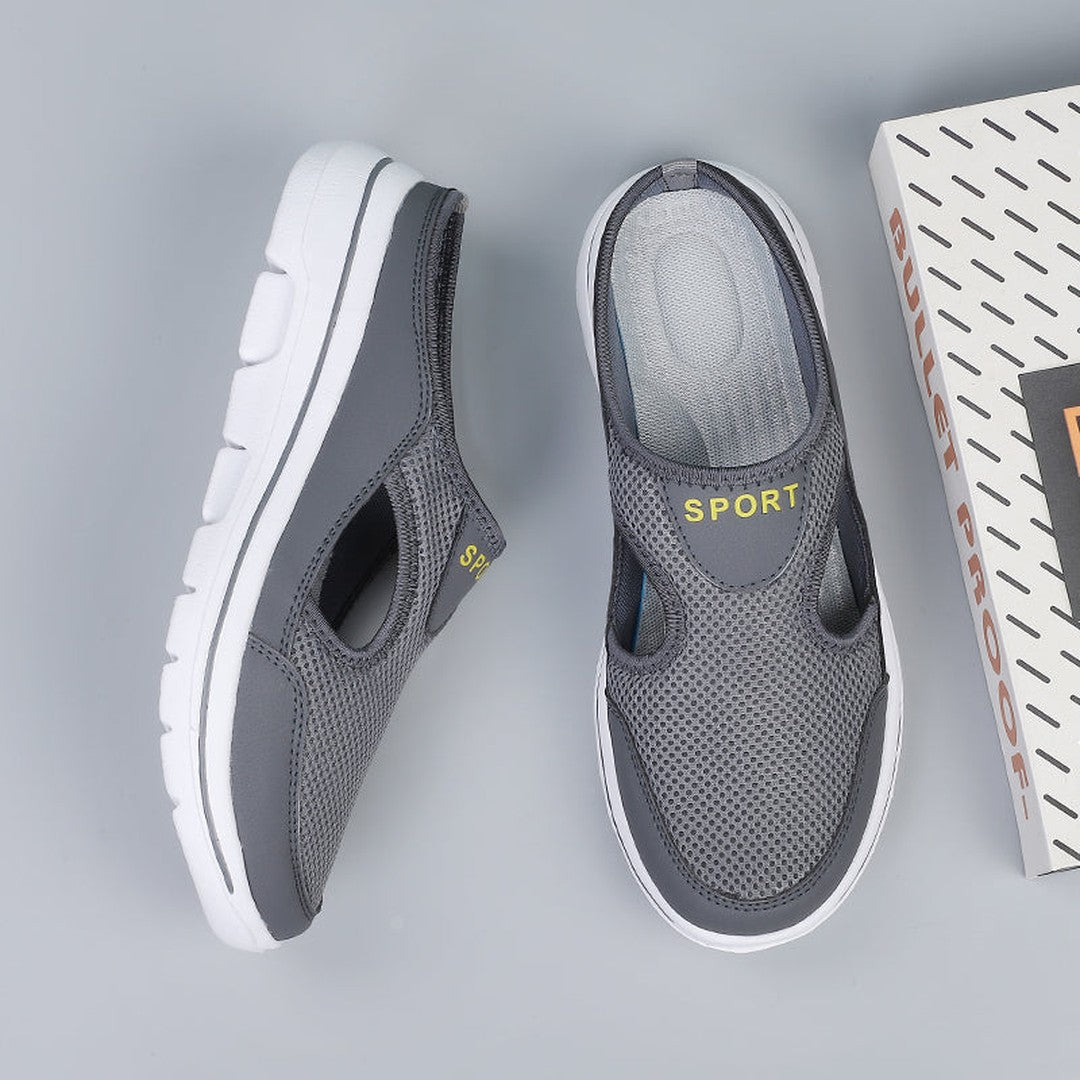 Cork-Sole Knit Slippers