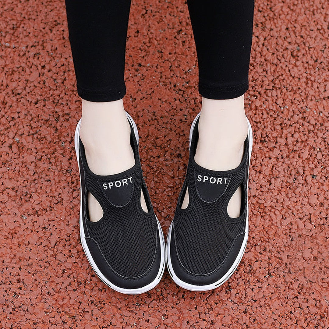 Cork-Sole Knit Slippers