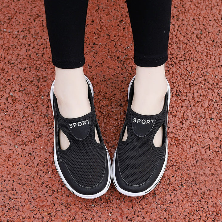 Cork-Sole Knit Slippers