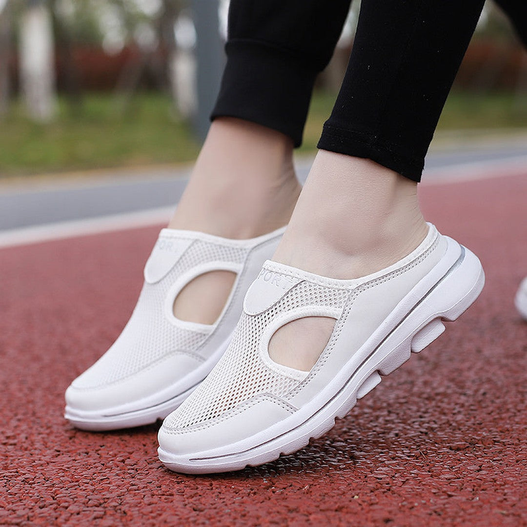 Cork-Sole Knit Slippers