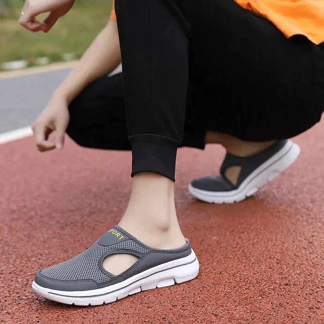 Cork-Sole Knit Slippers