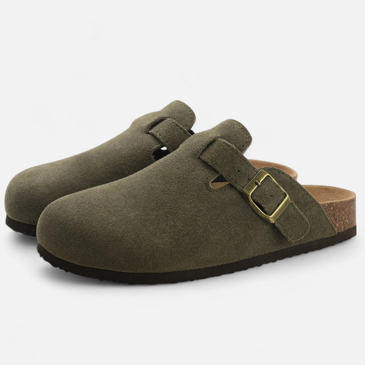 Suede-Look Sculpted Mule Clogs