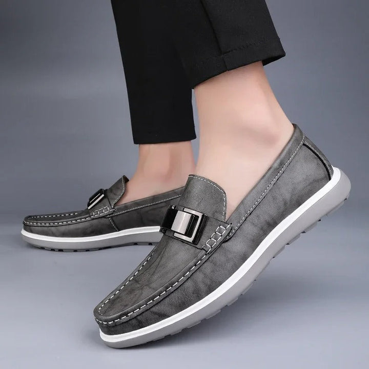 Weathered Slip-On Loafers