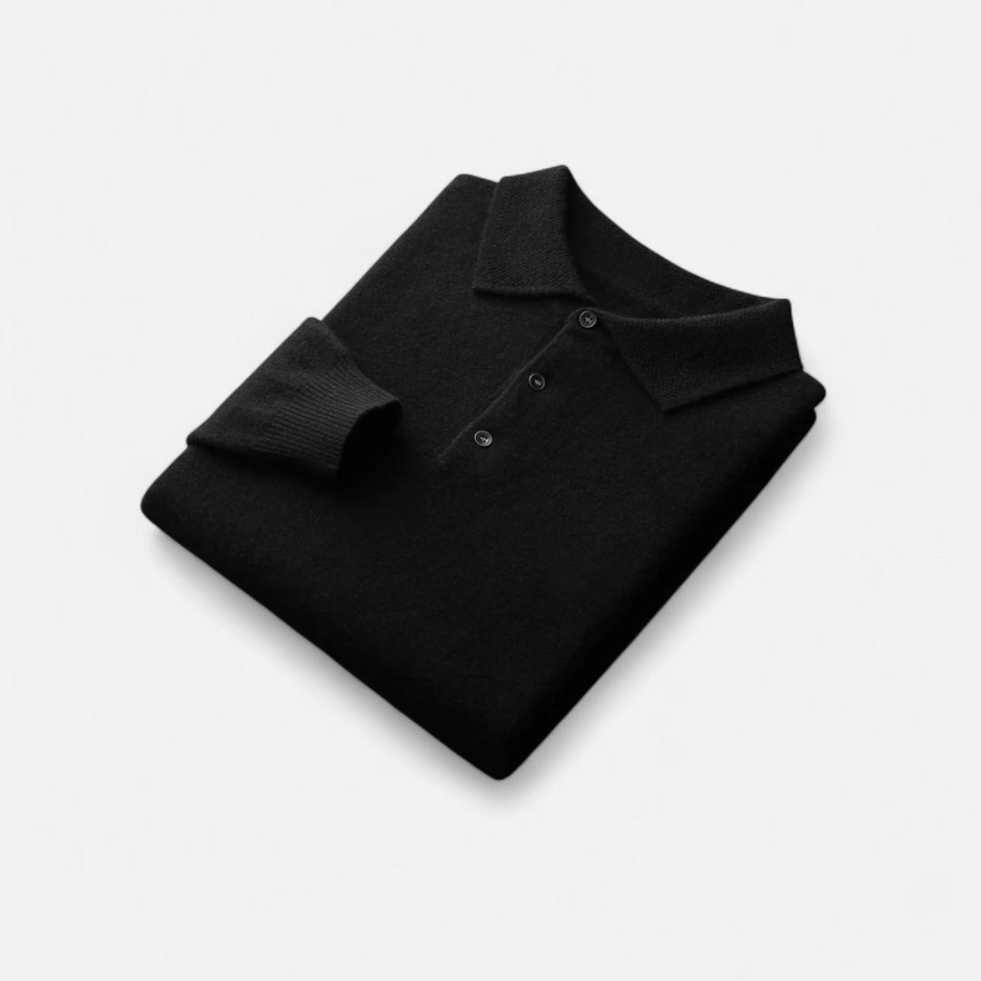 Merino Knit Polo Sweater