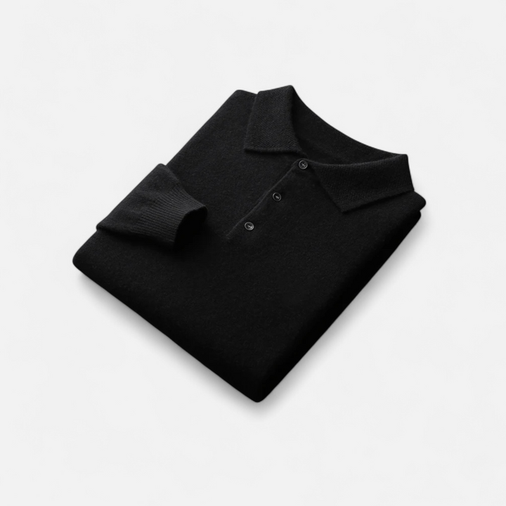 Merino Knit Polo Sweater