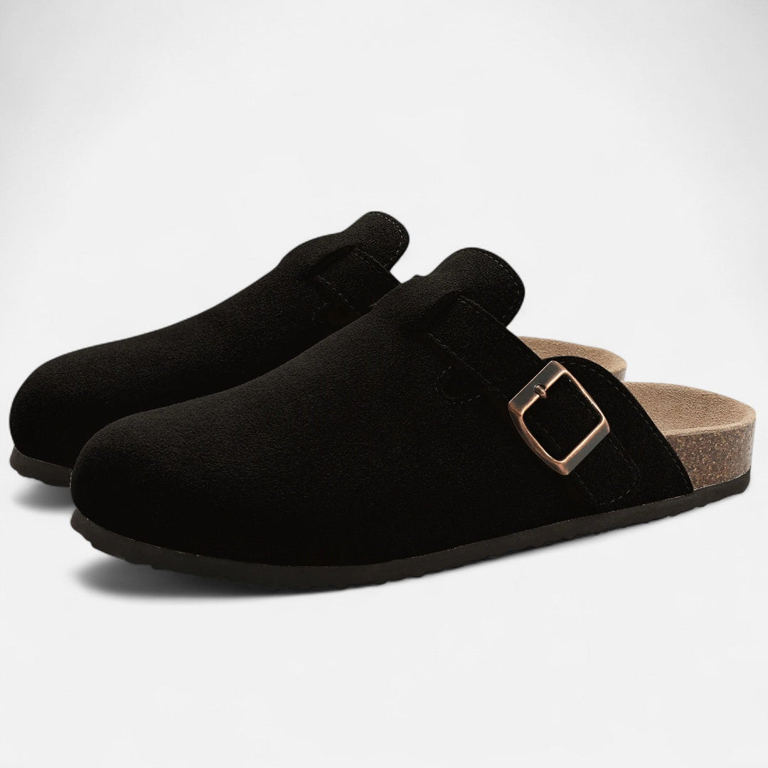 Suede-Look Sculpted Mule Clogs